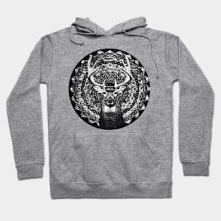 Mandala - Deer Black Hoodie